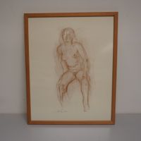 Original Zeichnung Akt Skizze ev. Rudolf Hausner (S218)