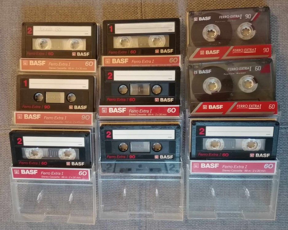 BASF / ferro extra I - 9 x cassettes MC (Gebraucht) in Le Locle für CHF ...