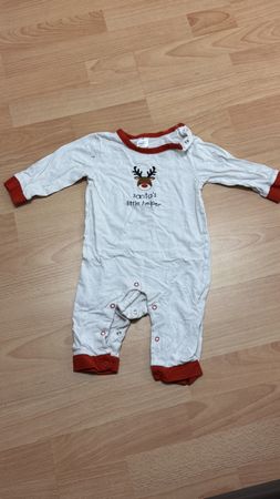Weihnachts-Baby-Body, Grösse 74, «Santa's little helper»