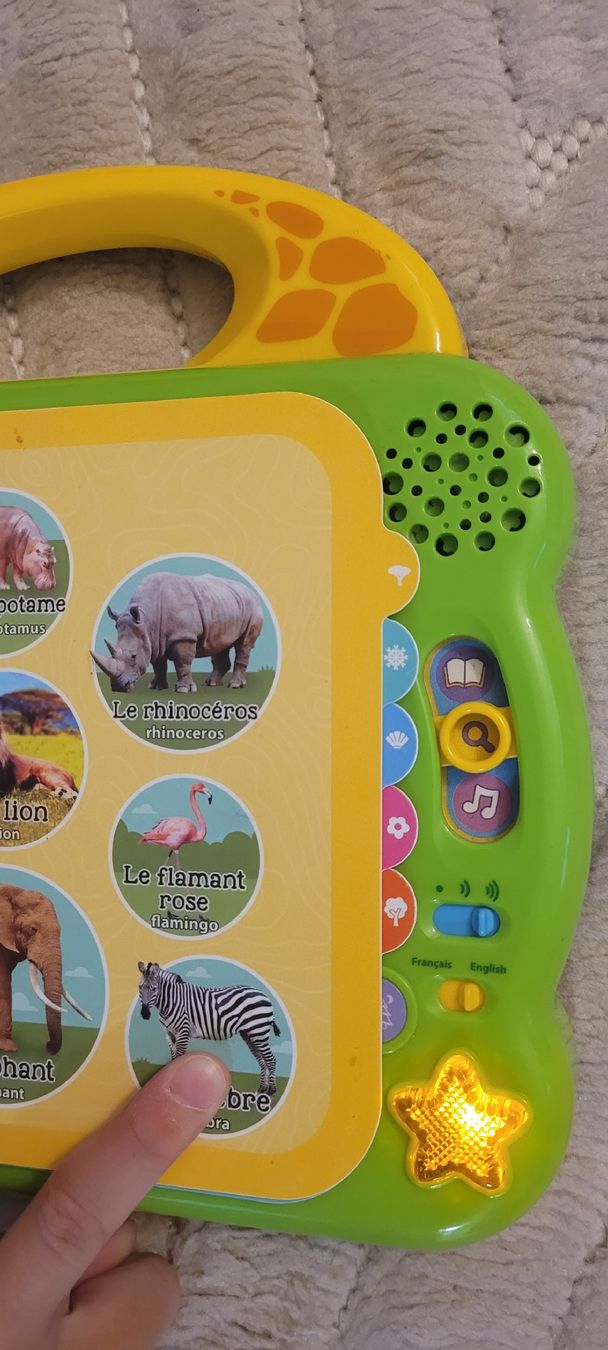 Vtech Giocattoli: FRA/ ANG Livre Vtech 100 animaux/tactile/touchscreen+piles – Nuovo (secondo la descrizione) da Vevey venduto da obi_n8zc 1