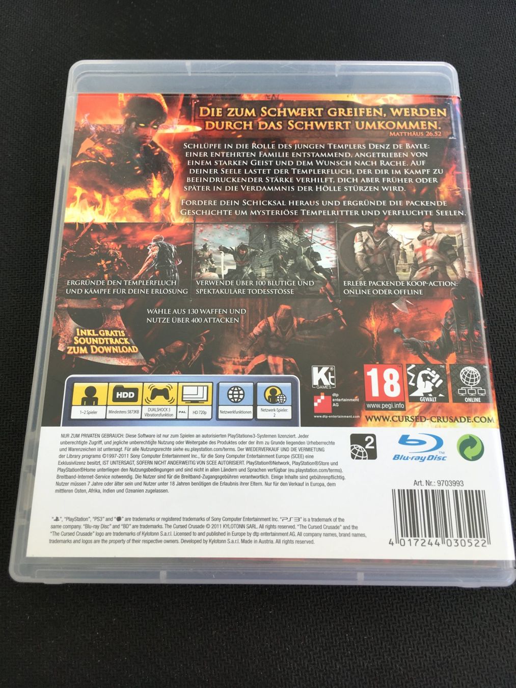 Sony Spiele: The Cursed Crusade - Playstation 3 / PS3 – Gebraucht aus St.Gallen von Punktchen01 1