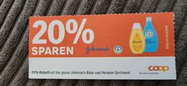 20% Rabatt-Gutschein Coop, Johnson's und Penaten bis 2026!