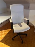 Bürostuhl weiss schwarz mit Armlehnen in gutem Zustand
