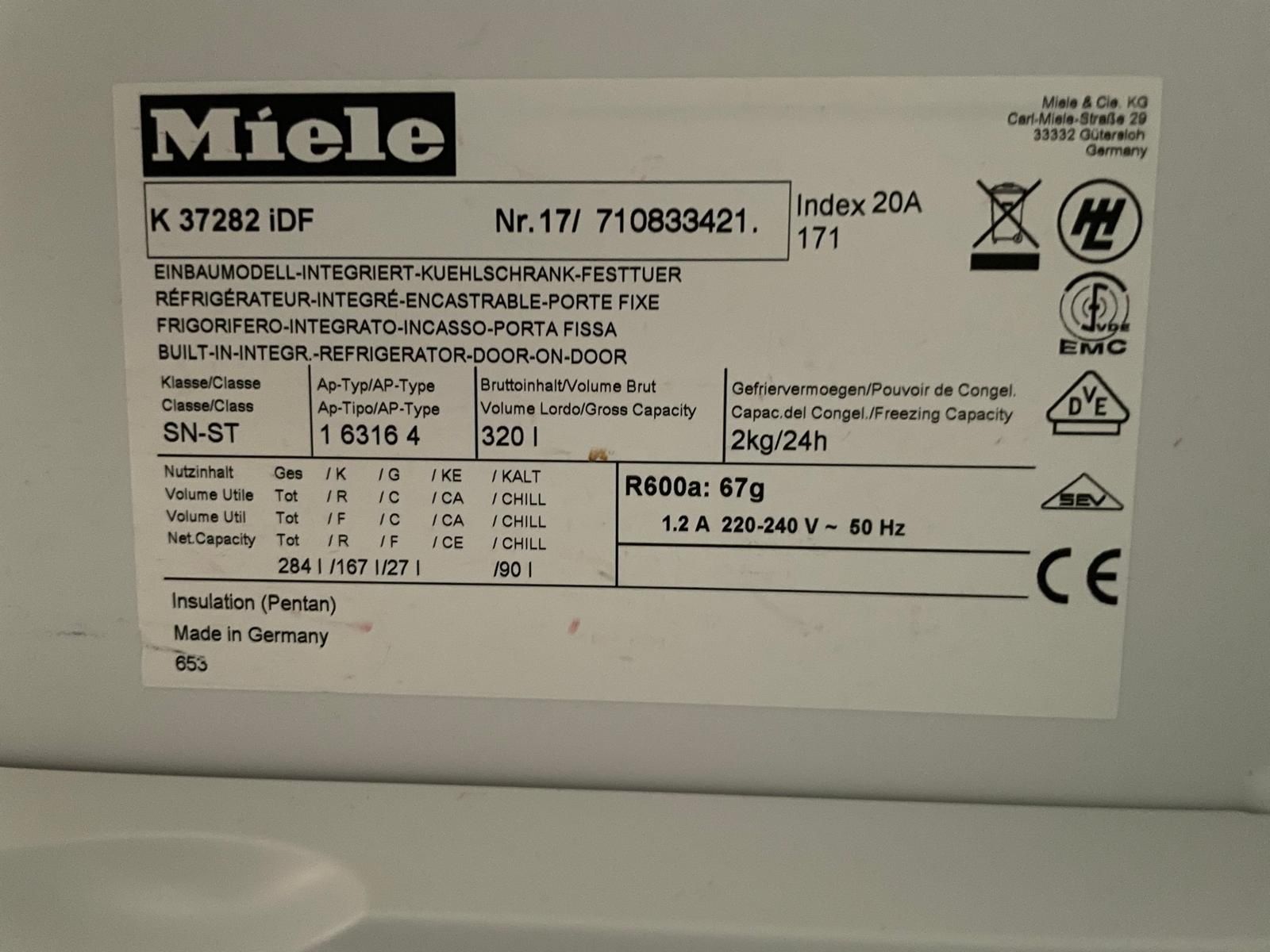 Miele Kühlschrank: Kühlschrank Miele – Gebraucht aus Oberägeri von cle_7fqt 1