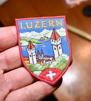 VINTAGE Badge LUZERN nos ST. GALLER STICKEREI