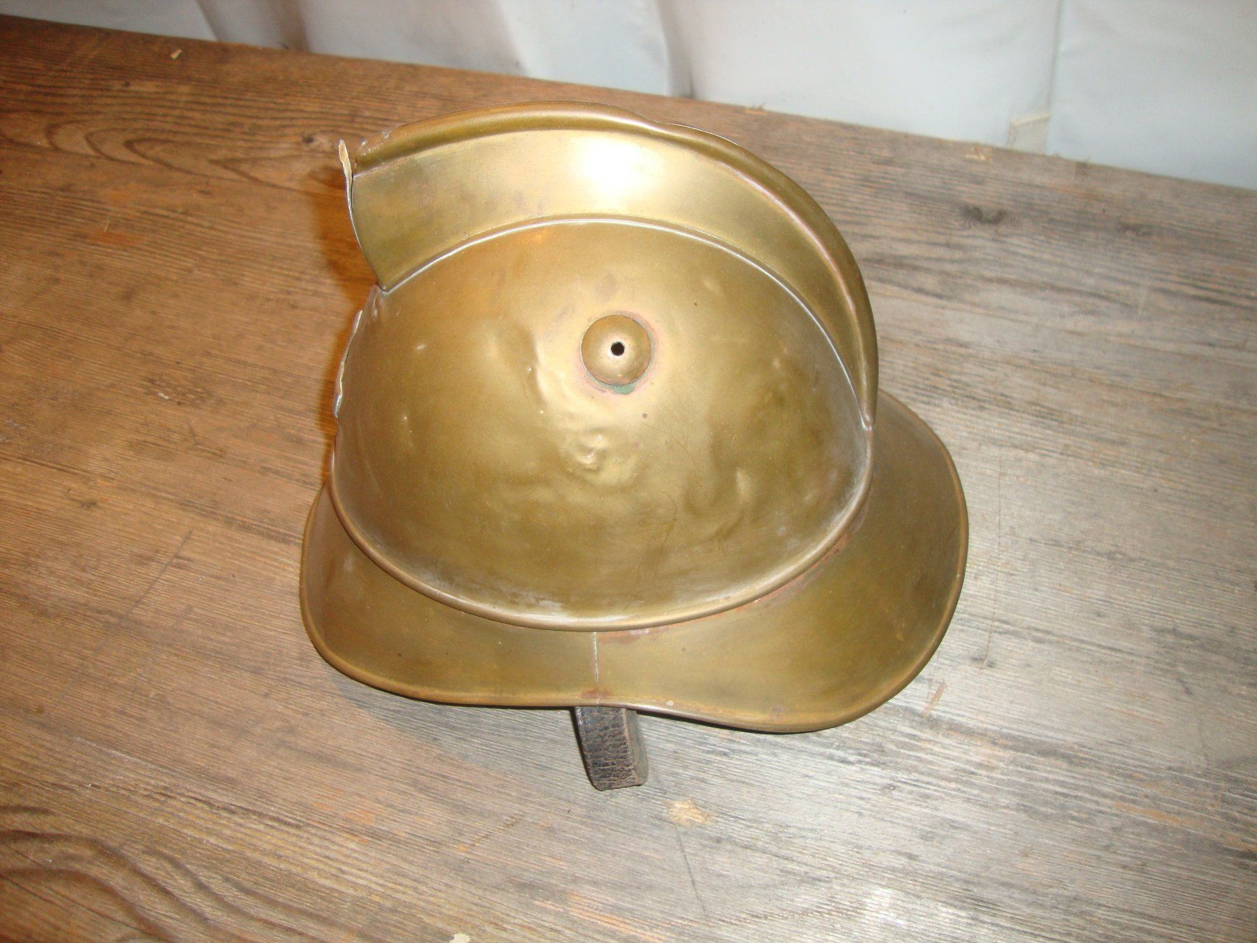 Abbigliamento & accessori d'epoca: Antik Feuerwehr Helm Messing, Grösse?? – Usato da Winterthur venduto da halle07 1