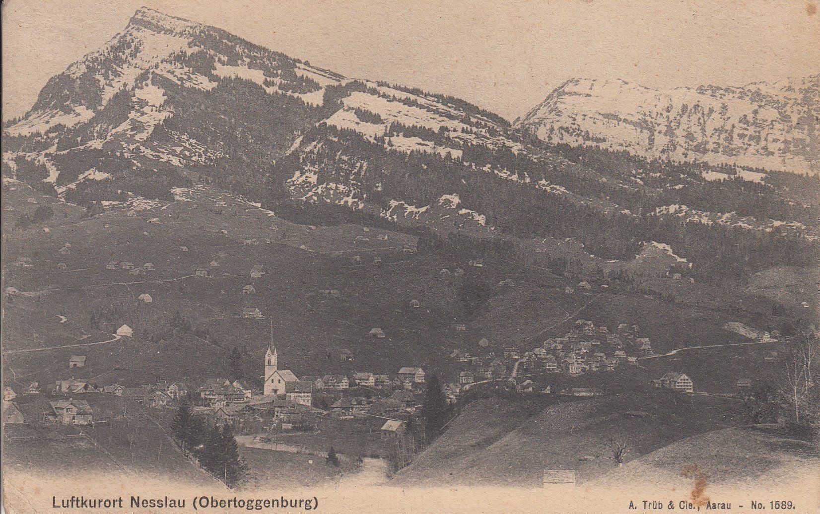 Cartoline postali: Nesslau  1905 – Usato da Bürglen TG venduto da StampGraf