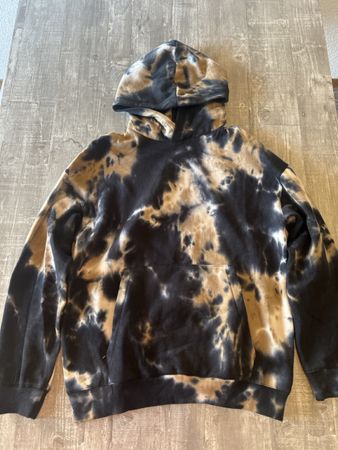 Kapuzenpullover H&M schwarz beige Batik Grösse 170 cm