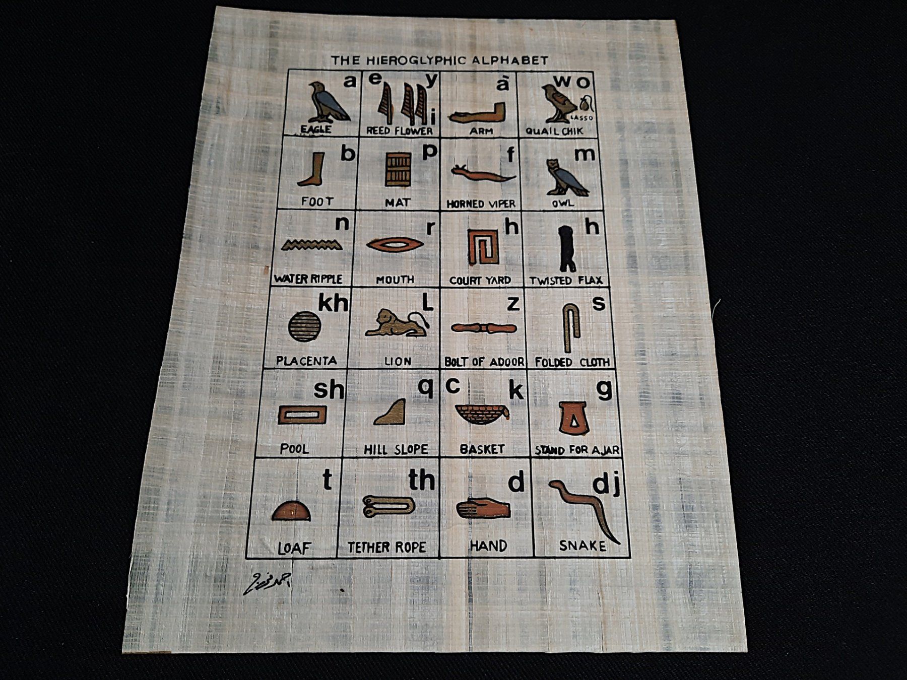 Poster & Bilder: 2 ägyptische Papyrus- Bilder – Gebraucht aus Beinwil am See von Restwert_Beinwil 3