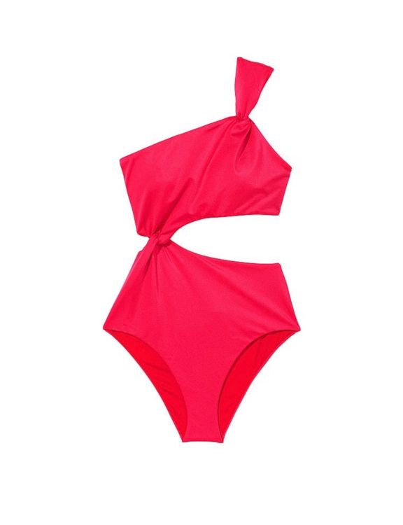 Maillot De Bain Une Pièce Victoria's Secret PINK - Taille M - Noir Avec Découpes Et Motifs Floraux