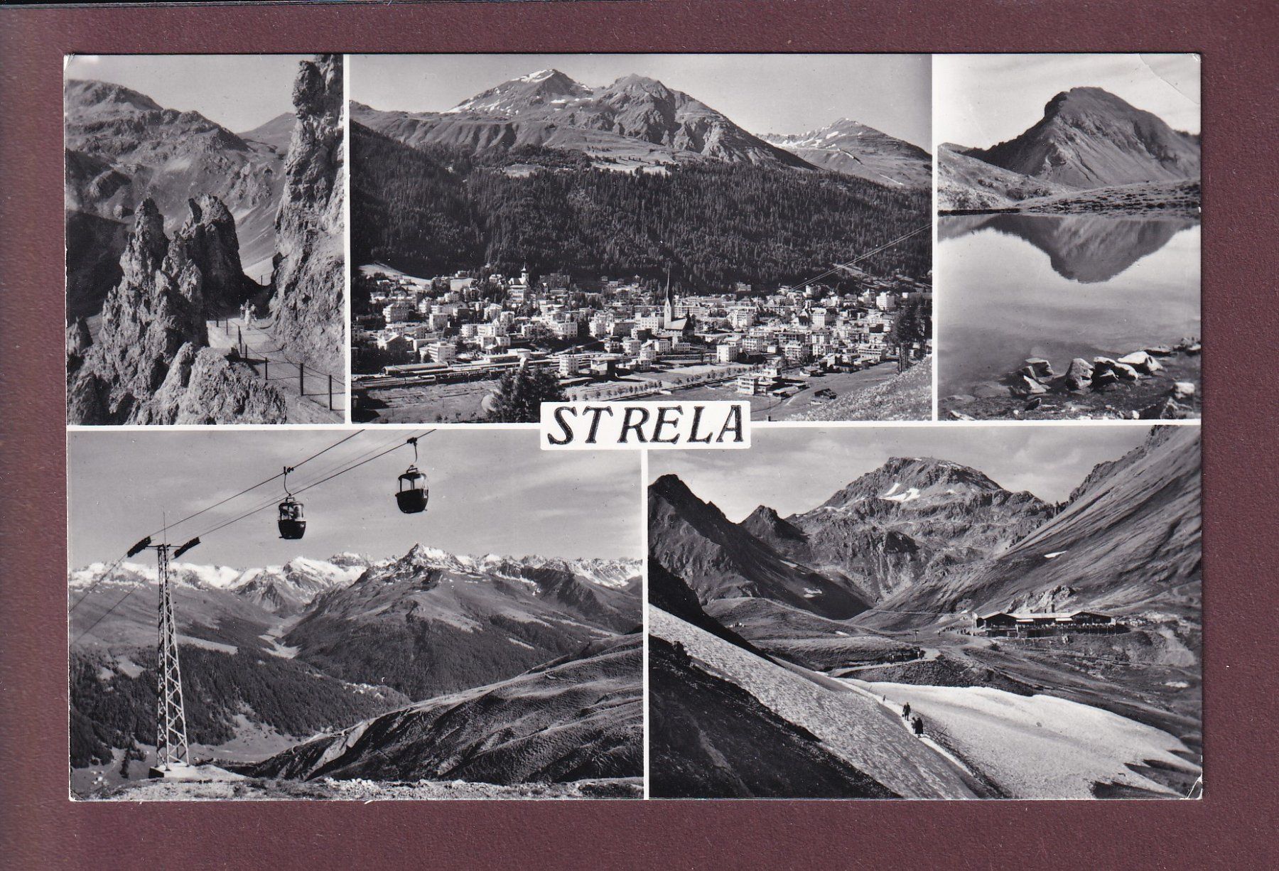 Cartoline postali: STRELA - 5 Bilder - 1963 – Usato da Pully venduto da nicecards