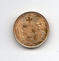 (746) 10 Franken Vreneli, 1922 Super, stgl, in Etui