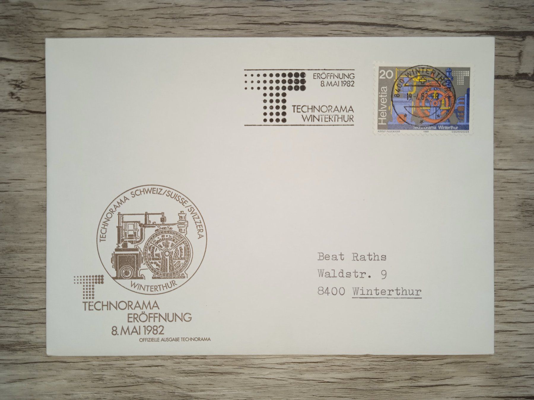 Tutti i francobolli: TR18 Enveloppe + Timbre Suisse 1982 – Usato da Cousset venduto da Patrick_Collections