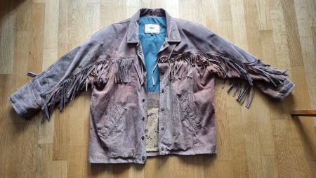 Fransen-Lederjacke von Rocky Gr.136 Wildleder