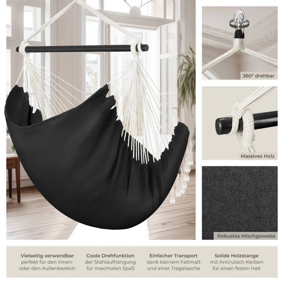 Poltrone pensili da giardino: Hängesessel Boho Style Belastbarkeit 150kg SANDIRA – Nuovo e nell'imballaggio originale da Lachen SZ venduto da sw3zzy 2