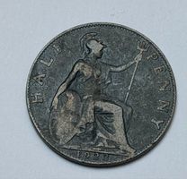 Pièce 1923 George V half penny 5.56g