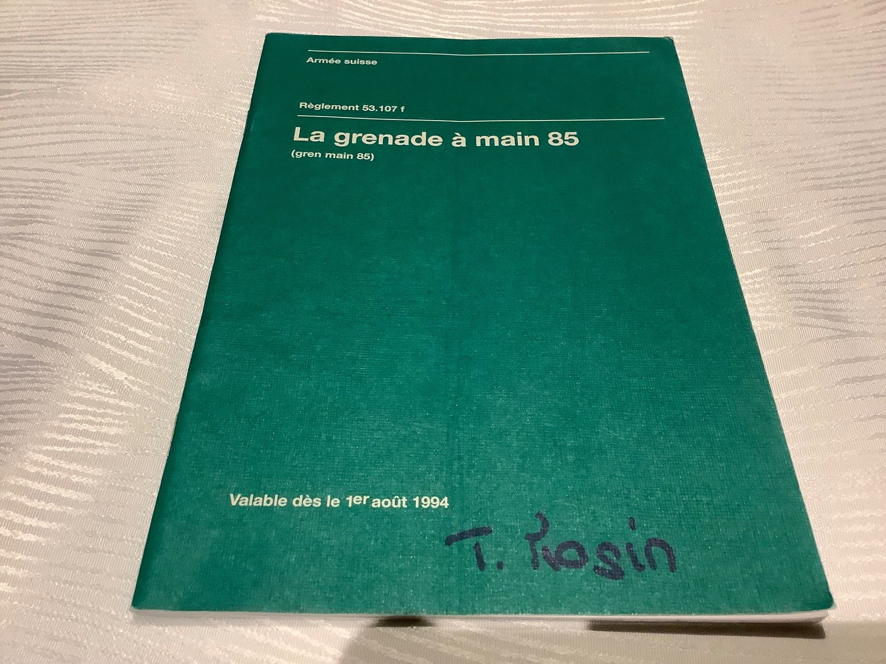 Libri: La grenade à main 85 – Usato da Massongex venduto da Nitramas