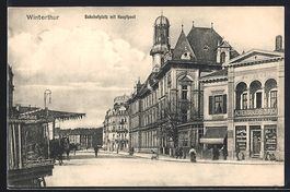 Winterthur, Bahnhofplatz mit Hauptpost