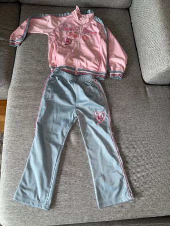 Trainer Trainingsanzug Mädchen rosa / grau Grösse 110 / 116