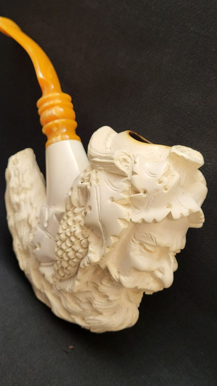 Statuette: Mega Meerschaum-Pfeife inkl. Etui – Usato da Basel venduto da spinne02 2