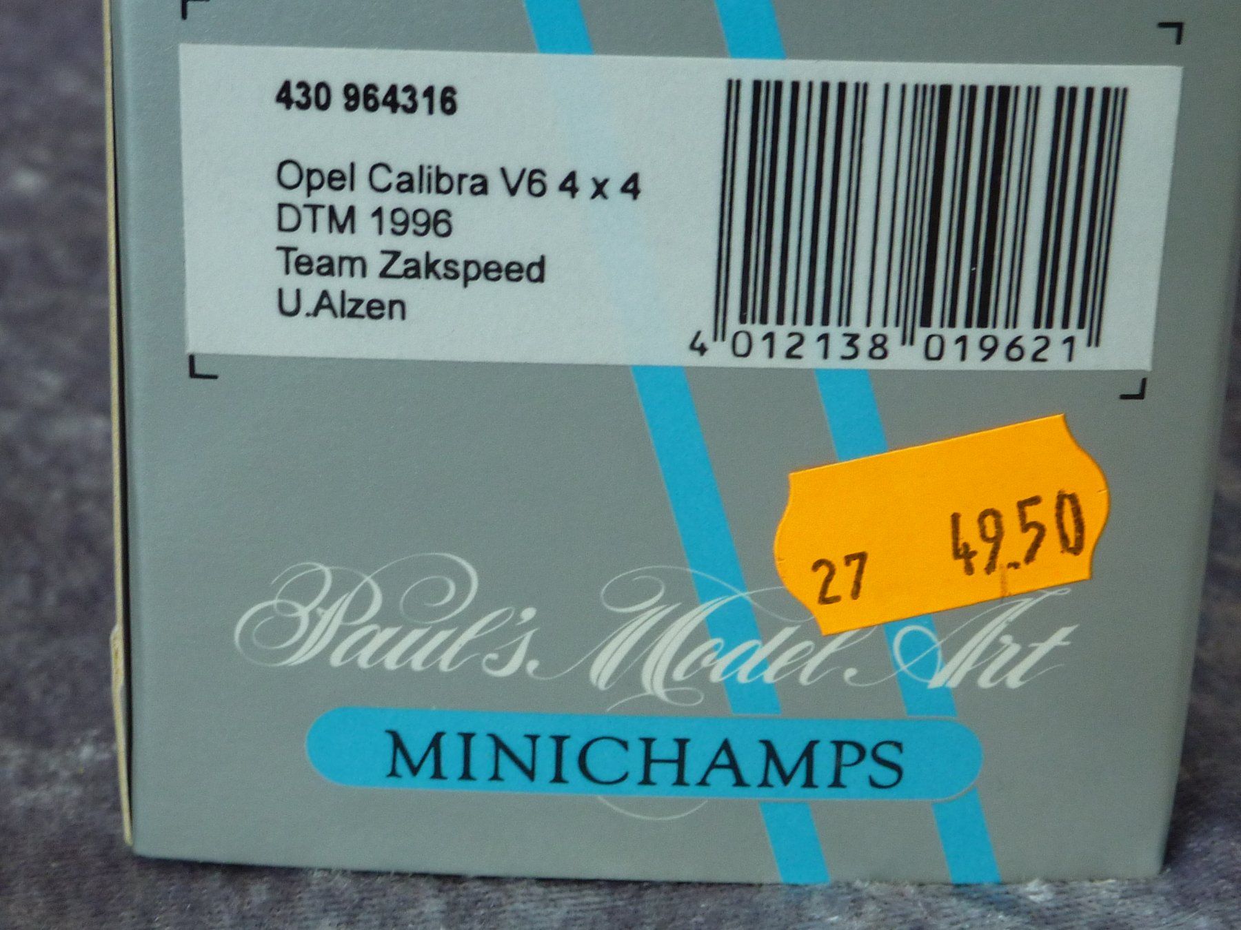 Minichamps Modellini d'auto: Opel Calibra #16 DTM 1996  1:43 – Nuovo e nell'imballaggio originale da Dürrenäsch venduto da modellautos4you 7