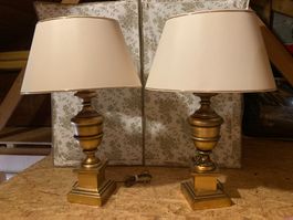 Paire de lampes de table dorées style classique état bon