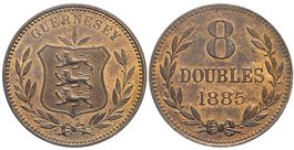 Guernsey, 8 Doubles 1885 H