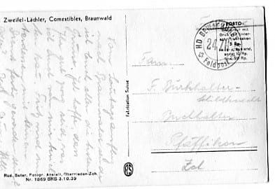 Cartoline postali: Braunwald Terrasse – Usato da Ottikon b.Kemptth. venduto da Neptun1974 1