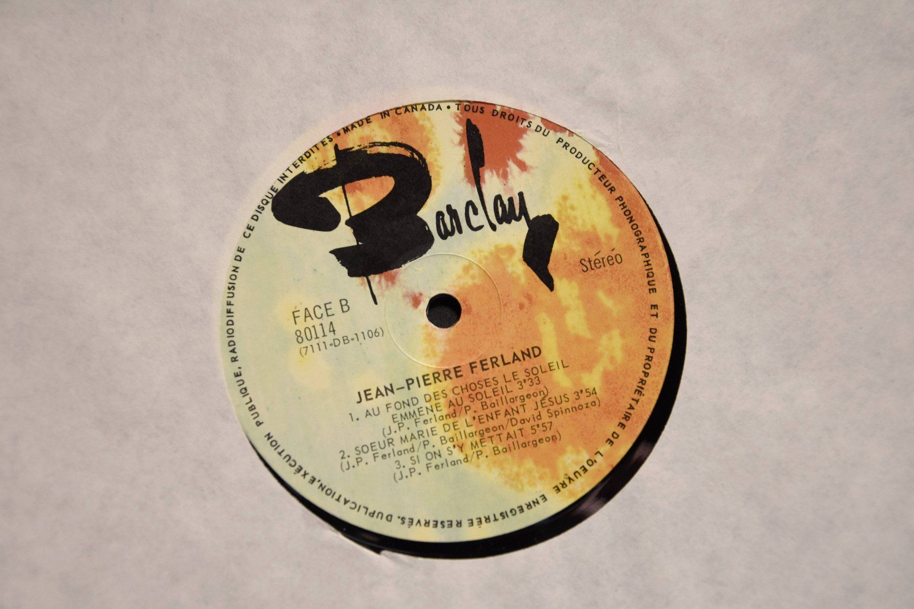 Dischi in vinile: Jean-Pierre Ferland - Soleil – Usato da Belmont-sur-Yverdon venduto da ag97 4