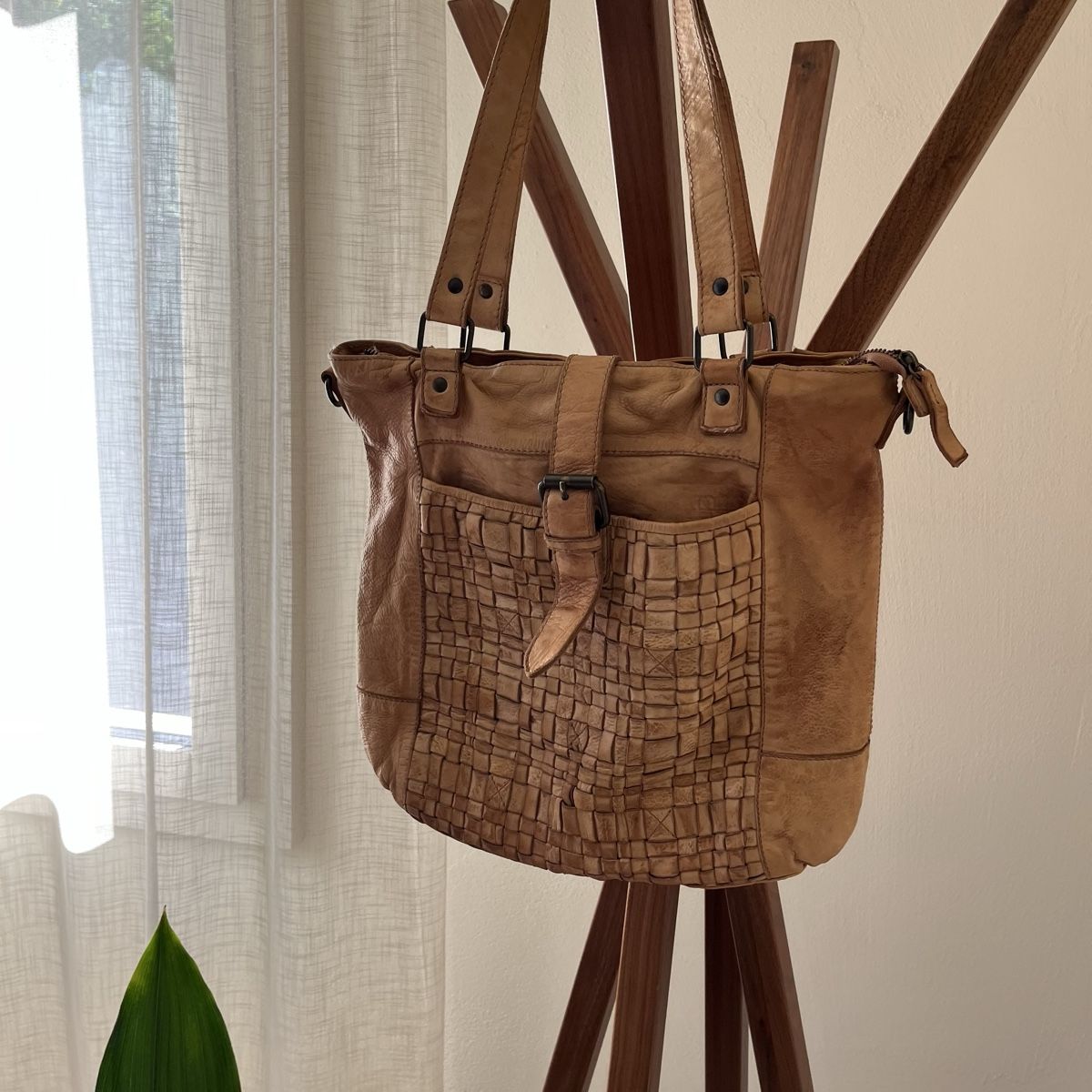 Borse: Tasche Leder Ledertasche geflochten – Usato da Buochs venduto da charlie18 2