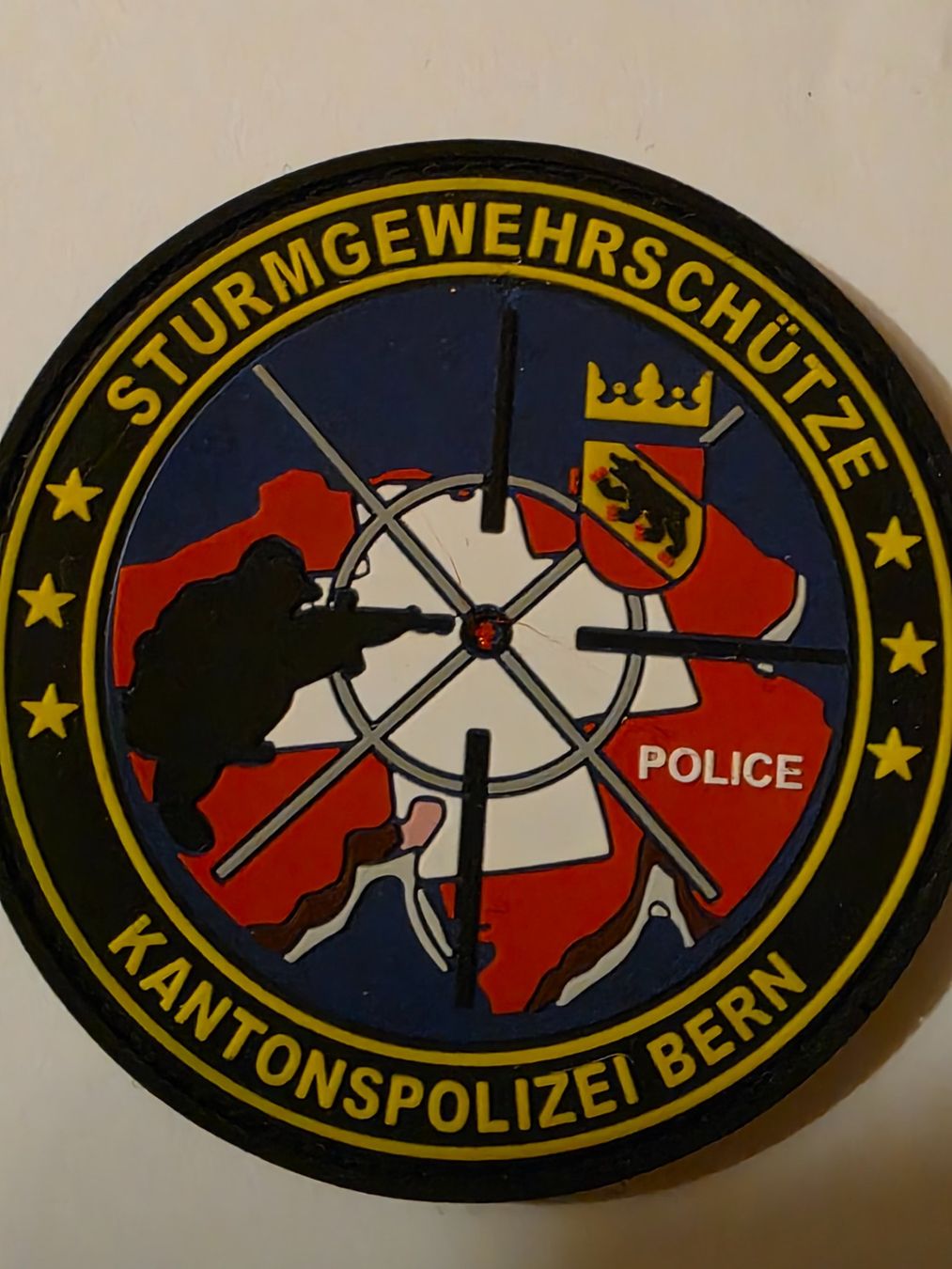 Schweizer Armee Placchette & Badge: KantonsPolizei Bern, Sturmgewehrschütze Patch, selten! – Nuovo (secondo la descrizione) da Nyon venduto da freetoys08