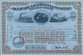 Aktie Delaware Lackawanna & Western Railroad 1958