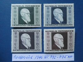 Österreich 1946 Nr. 772-775 postfrisch **