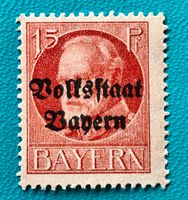 Briefmarken aus König Ludwig III. von Bayern mit Aufdruck