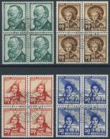 1940 - Pro Juventute - Viererblock - Ersttag Stempel ET