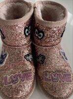 Glitzer Winter Boots Gr. 32, warm gefüttert, Mädchen