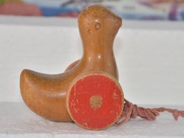 DESIGN-SPIELZEUG ANTONIO VITALI 1909-2008 PULL-DUCK SIGNIERT