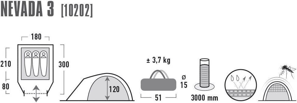 Three Bears 6-Personen Zelt - 3000mm Wasserdicht Mit Vorzelt & Sonnenschutz