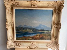 Gemälde / Ölbild Landschaft, Schwarzsee, Hans Gartmeier