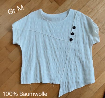 Sommerbluse, Gr. M, Baumwolle, weiss