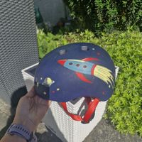 micro Kinderhelm Blau Rakete 48-53cm