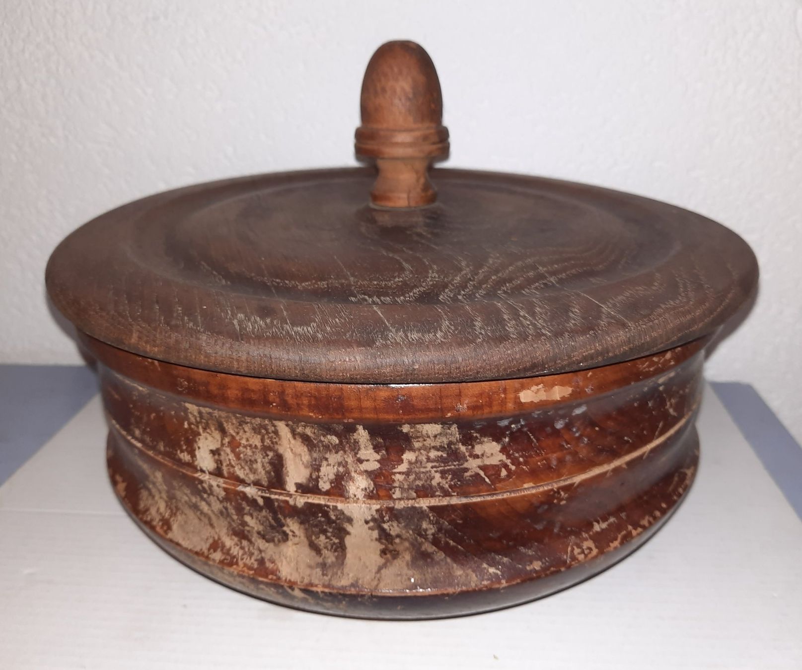 Pentole: Alter Holz Topf mit Deckel - Durchmesser aussen max. 26cm – Usato da Steffisburg venduto da pbe_k9mp 1