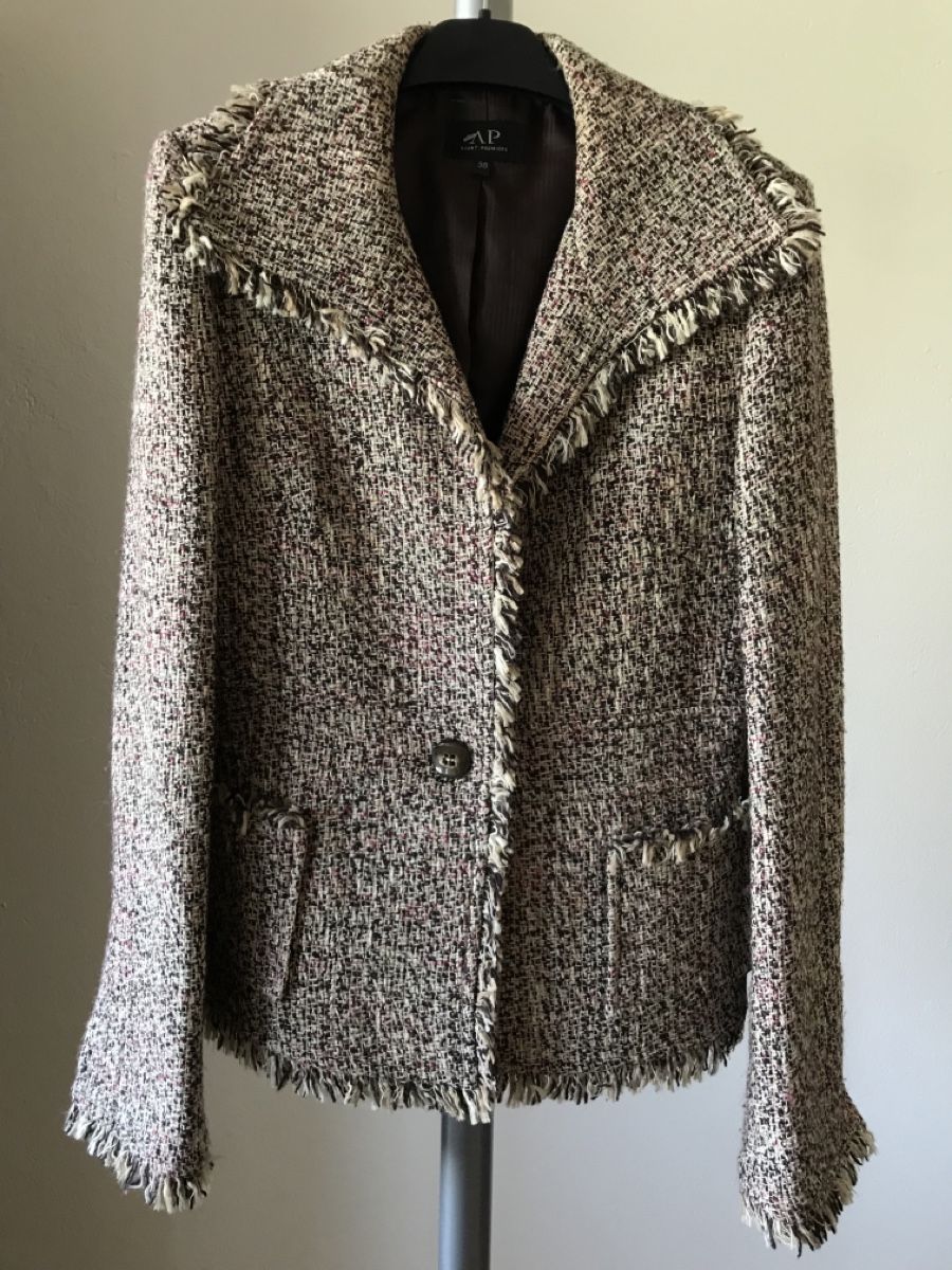 Avant Premiere Jacken: Veste Avant-Première Tweed Franges Taille 38 – Neu (gemäss Beschreibung) aus Morges von sandy069 3