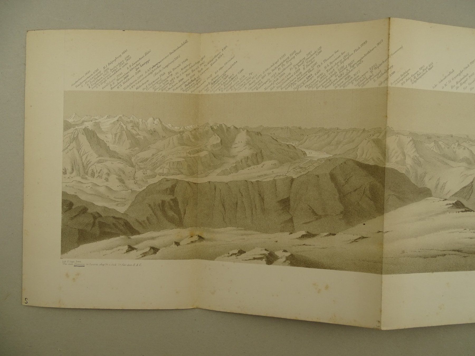 Incisioni: PANORAMA HOCHSTOLLEN, 1875 – Usato da Grüningen venduto da Kartensammler