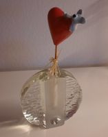 schwere Glas-Blumenvase