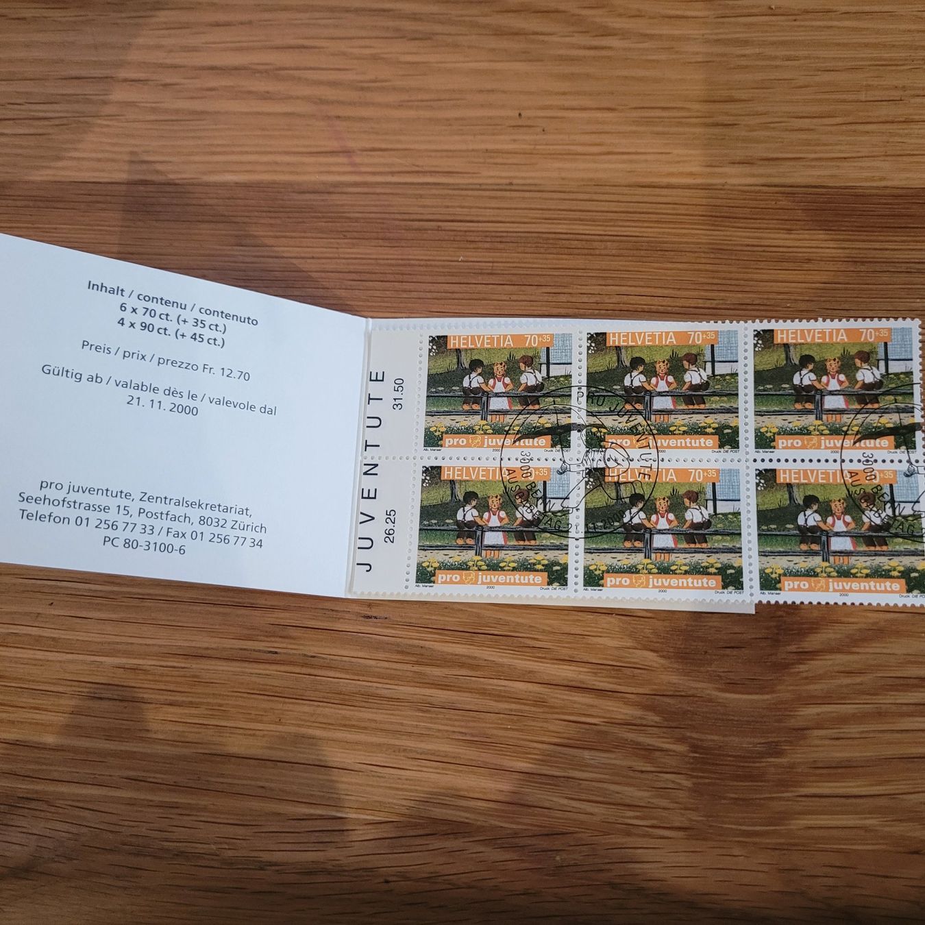 Tous les timbres: Markenheftchen Carnet De Timbre Pro Juventute 2000 – D'occasion à Biel/Bienne par Destockweb 1