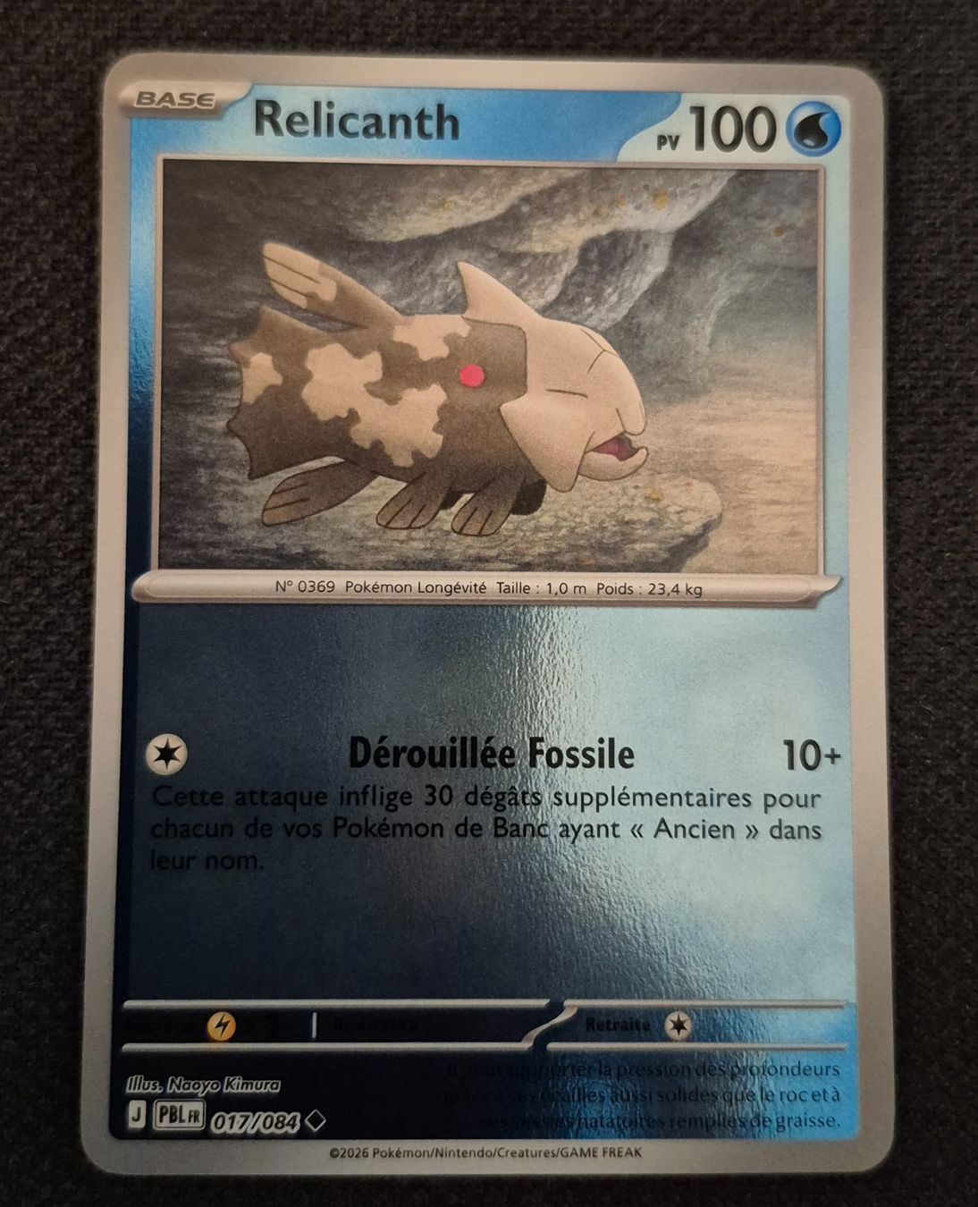 Pokémon Carte collezionabili: RELICANTH 017/084 REVERSE POKEMON NUIT NOIRE – Usato da Grand-Lancy venduto da luc111