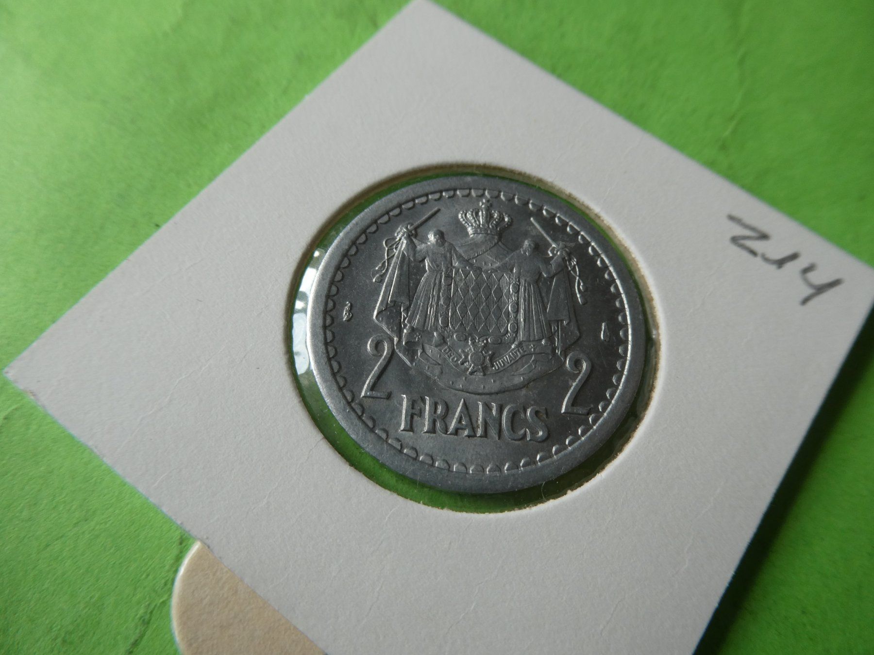 Alle Münzen: Monaco o.J., 2 Franc   unz – Gebraucht aus Hinterforst von Rohusri 1