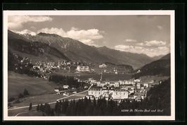 CPA St. Moritz, Dorfansicht mit Hotel