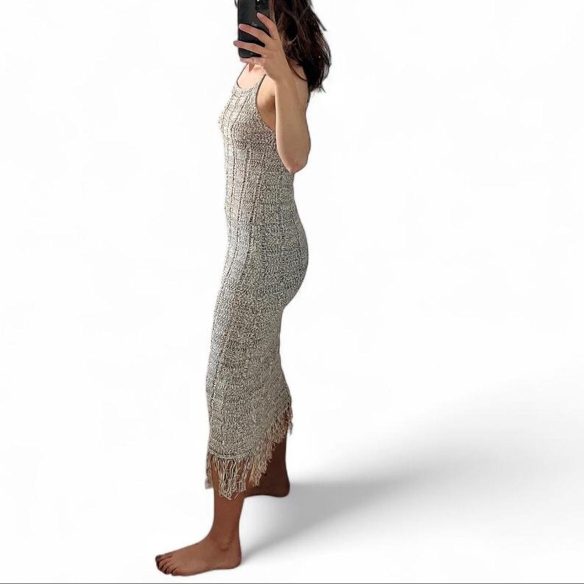 Mango Vestiti: Strickkleid Mango Gr M mit Fransen sommerlich leicht  – Nuovo (secondo la descrizione) da Zürich venduto da cel_cw9k 4